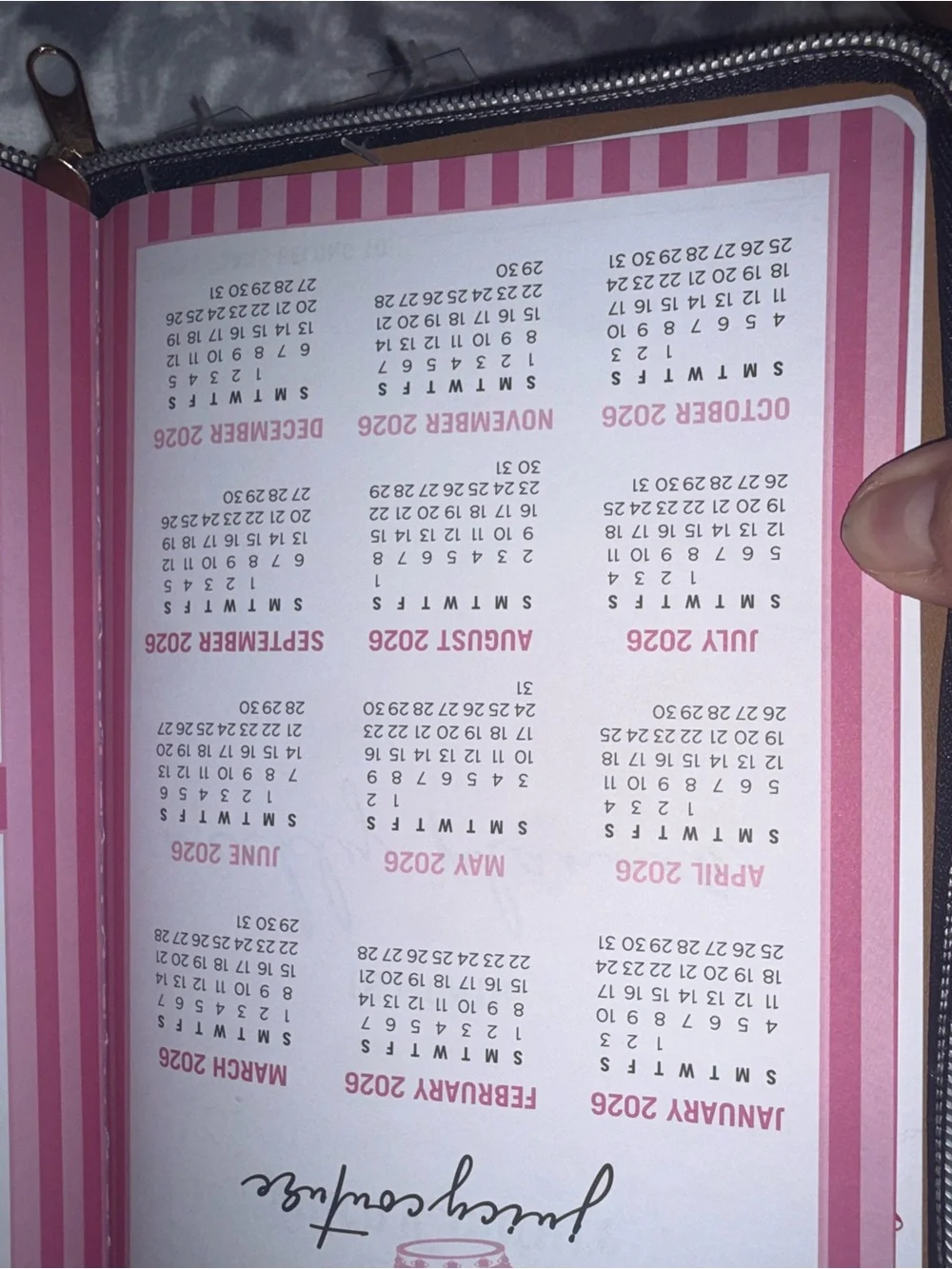 Juicy Couture Pink 18-Month Planner with Gold Crown Pen